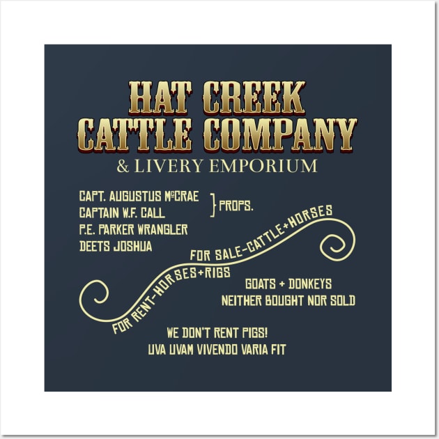 Hat Creek Sign Wall Art by robotrobotROBOT